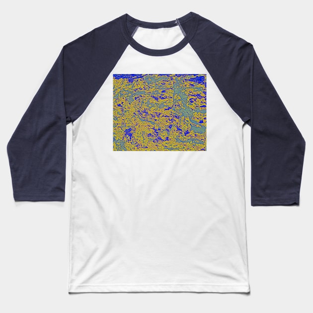 Pastel shades digital rock abstract Baseball T-Shirt by stevepaint